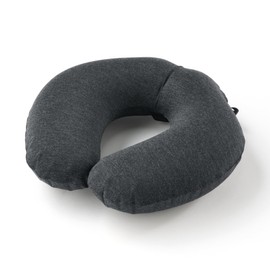 MUJI 84475498 Soft Neck Cushion, Dark Gray, Approx. 13.4 x 13.0 inches (34 x 33 cm)
