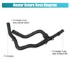 X AUTOHAUX 1 Set HVAC Heater Supply And Return Hose
