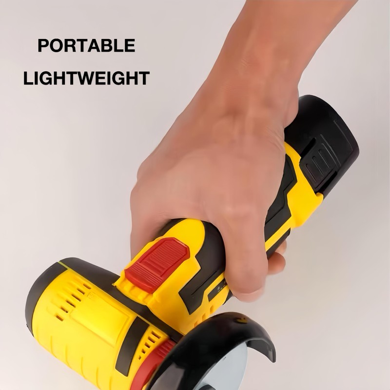 Cordless Electric Angle Grinder, Handheld Mini Tile Cutter Tool, Rechargeable