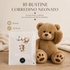 10 Bustine Corredino Neonato con Zip - Sacchetti Satinati Riutilizzabili