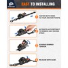 METOWARE Retractable Ratchet Straps (2-Pack) - 1 in x 10