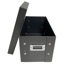 CheckOutStore Black Stamp & Die Craft Scrapbook Storage Pocket Box - 10 x 6 x 6 (Pack of 5)