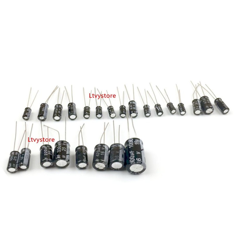 Electrolytic Capacitors Kit, Metal Capacitor Assorted Assortment Box Kit Set