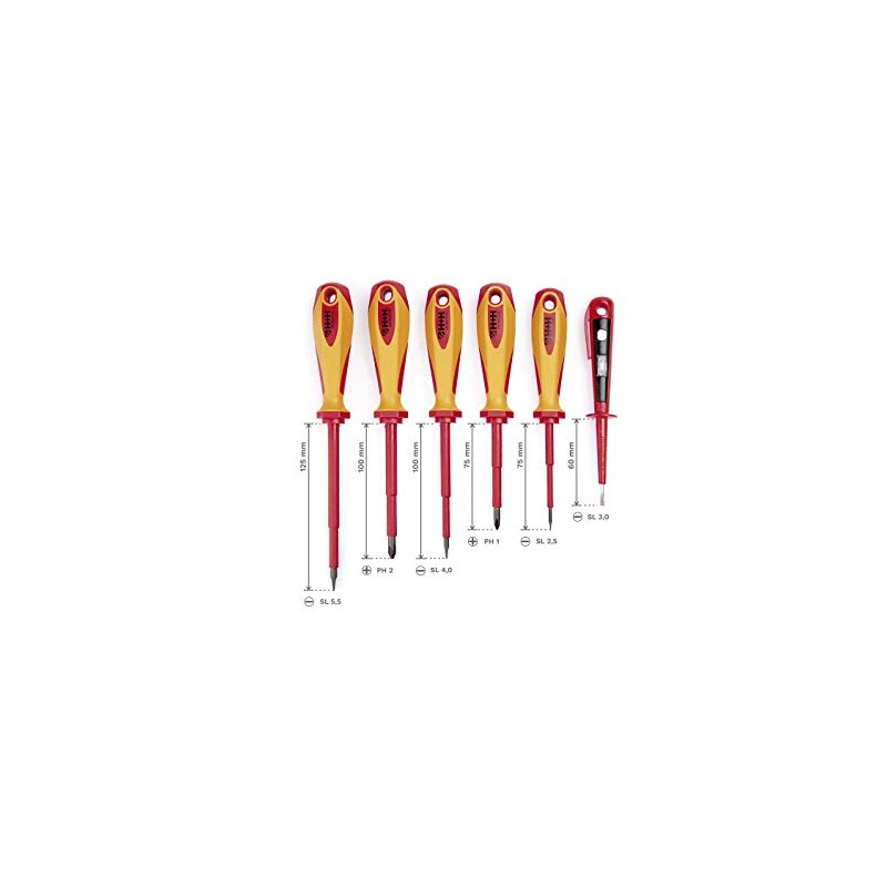 H + H Werkzeug VDE Screwdriver Set 6-Piece Including Voltage