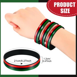 Sratte 60 Pieces Happy Juneteenth Day Rubber Bracelets Rubber Wristbands Silicone Bracelet Juneteenth Decorations Afro African American Festival Juneteenth Party Favors Adults (Classic Style)