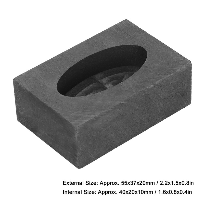 Graphite Casting Ingot Mold Oval High Purity Gold Silver Melting