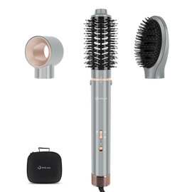 IG INGLAM MegaAIR Styler Air Styling & Drying System, Professional Interchange Hair Dryer Brush 110,000 RPM Brushless BLDC Motor Ionic Hot Air Volumizing and Shape, Gray