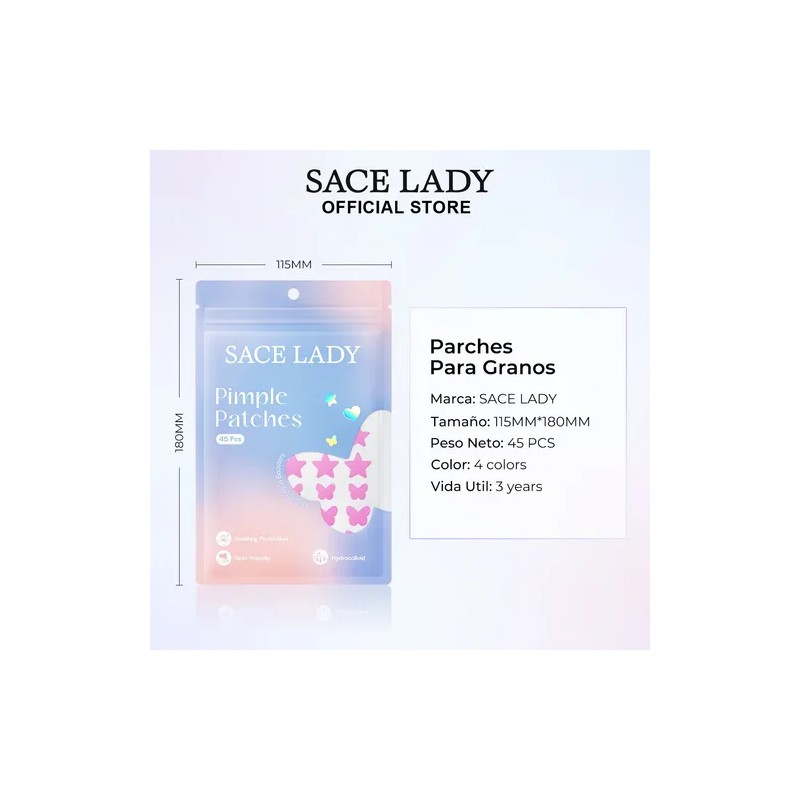 Sace Lady 45pzs Parches Pegatinas Para Acné Absorbentes Pimp Normal