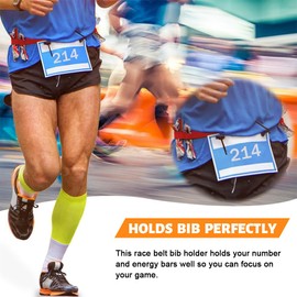 Triathlon Race Number Band, Running Belt with Number Holder, Ring Running Belt, Bum Bag for Cycling, Triathlon, Marathon, Running, Red