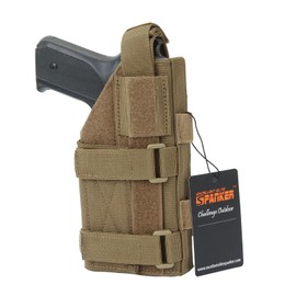 EXCELLENT ELITE SPANKER Tactical Adjustable Pistol Holster for M1911 G17 G18 G19 G26 G34 XD-45acp CZ P-10C(Brown)