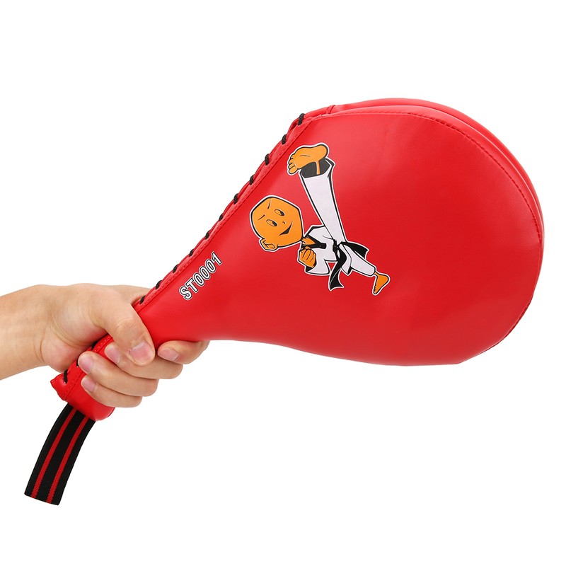 ST0001 PU Leather Red Children Taekwondo Boxing Hand Foot Pad