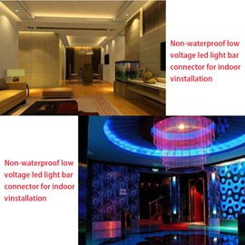 LED strip connector, pack of 10 + 10, for 10 mm 4 pin RGB 5050 LED strip connector, flexible connector cable, plug connector, LED strip corner connector, quick connector