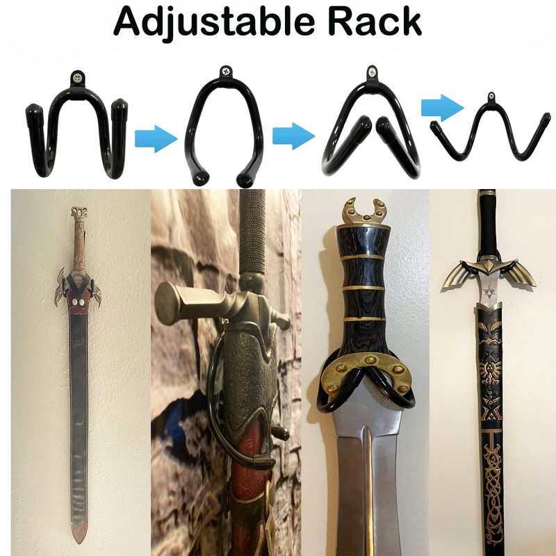 Pmsanzay 4 Pack Mini Adjustable Wall Mount Hook Display Hanger