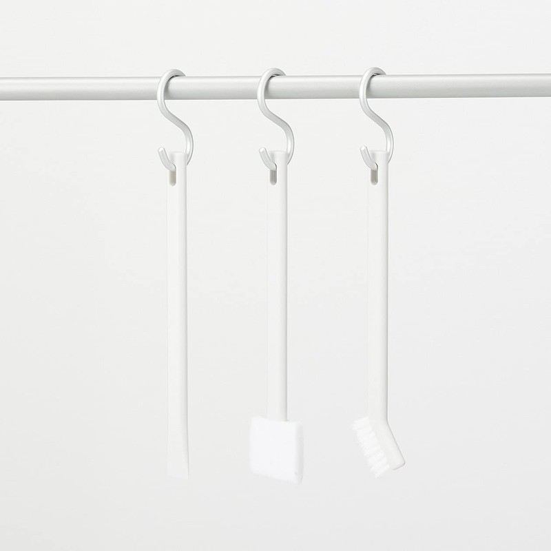 無印良品 アルミS型フックセット S (3個)、シルバー