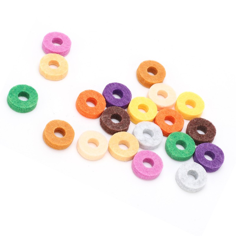 20Pcs Drum Cymbal Felt Multicolour Pad Instrument Accessory Replacement Part