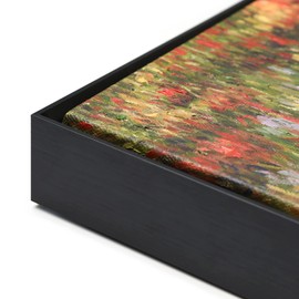 FOLKOR Canvas Floater Frame for 30x40 Oil Paintings with 0.5-0.8” Deep, DIY Metal 30x40 Floating Frame for Stretched Canvas Art Prints Landscape Portrait, Horizontal or Vertical Display (Black)