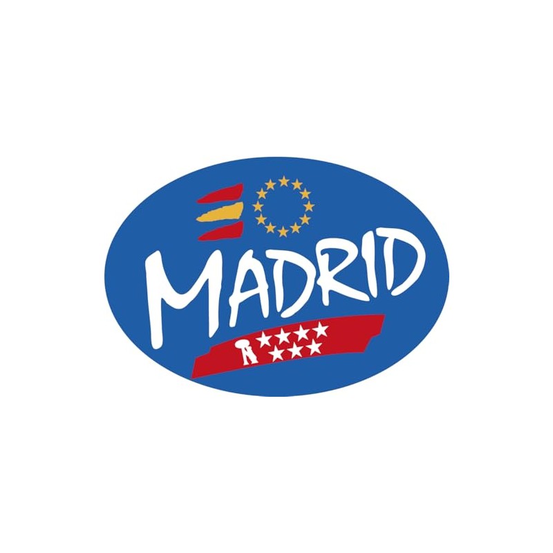 Blue Oval Sticker Madrid
