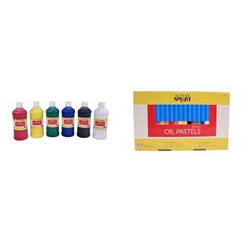 Casafoyer Washable Finger Paints & Oil Pastels Combo Kit Creative Art Bundle for Kids' Imagination and Learning