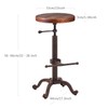 Topower Industrial Retro Vintage Farm Wooden Tractor Stool Kitchen Swivel