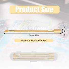 3 x Scratch Tool for Lotto Tickets, Double Print Head Scratch Tool, Multi-Purpose Lotto Scratch Label Scraper with Storage Box for Flawless Reveals of Lucky Gifts (Gold)