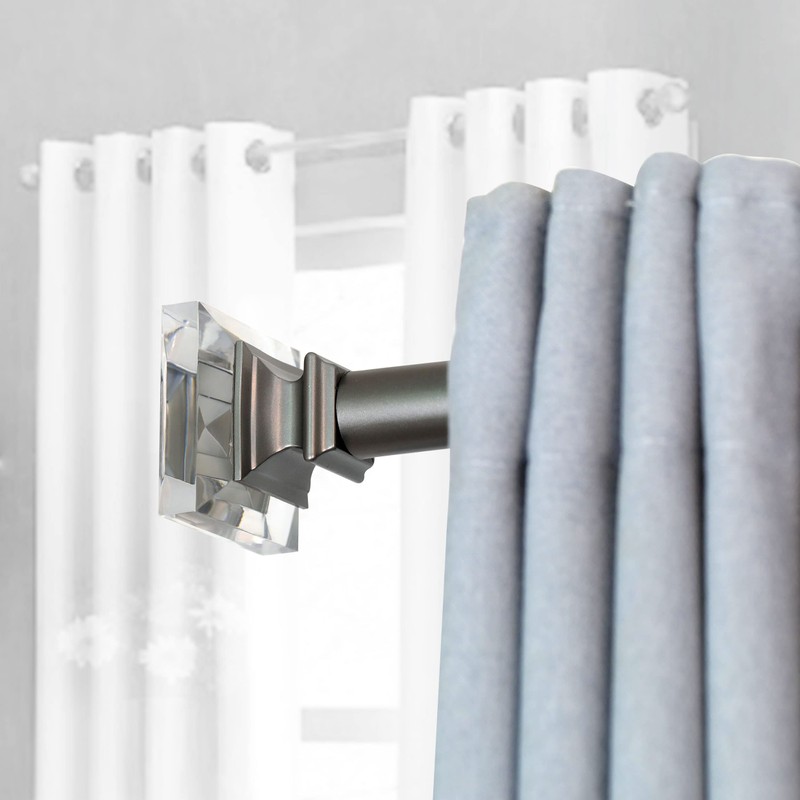 Telescoping Curtain Rod Extends from 36-72 inch, Adjustable Length for