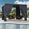 Kimunuk Gazebo Universal Replacement Privacy Curtain,10'×10' Gazebo Outdoor Waterproof Curtains,