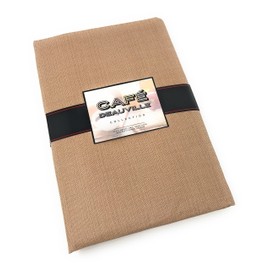 Cafe Deauville Vinyl Tablecloth Taupe (60 x 84 oval)