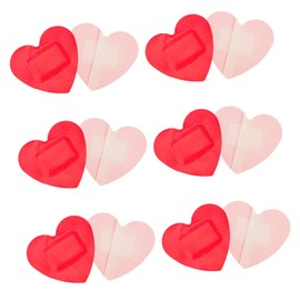 60 Pcs Heart Shaped Protection Patches Adhesive Small Patches Heart Shaped Bandages Patches Adhesive Bandages Alien Waterproof Cute