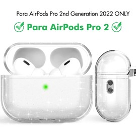 USTIYA SF Funda para AirPods Pro 2 generación 2022 y para AirPods Pro 2 de Tipo c 2023 Case Carcasa Shock-Absorción TPU Flexible Espesamiento Cover