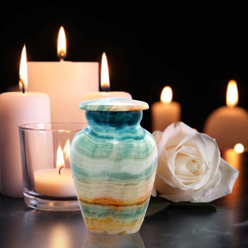 Small Keepsake Cremation Urns for Human Ashes - Marble Finish