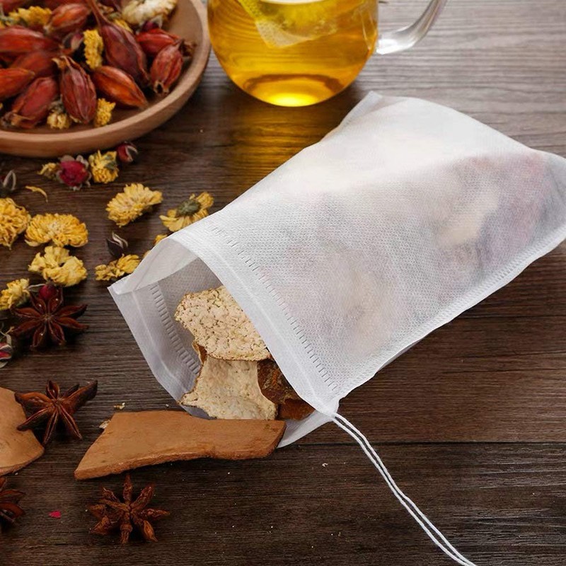 T&B 100 Pcs Disposable Empty Bags 15*20 Line Tea Bags
