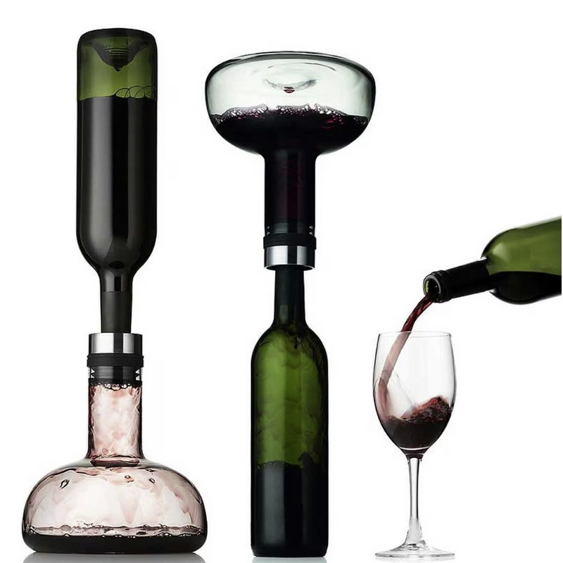 MENU Wine Breather Deluxe – Glass Wine Decanter with Aerator