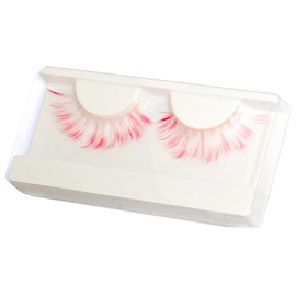 BERSHNOR White Red Lashes Color White & Red False Eyelashes for Cosplay Makeup Natural Looking