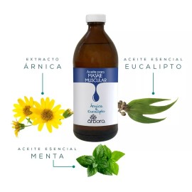Arbora Aceite Masaje Muscular Con Árnica Y Aceites Esenciales 500ml