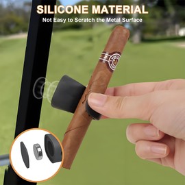 Audoyon Magnetic Cigar Holder for Golf Cart Adjustable Stogie Clip with Strong Grip & No-Scratch Silicone Fits 38–70 Ring Gauge for Golf, Fishing, Grilling & Outdoor Use