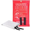 DAWNTREES Fire Blankets Emergency for Kitchen Home,1x1m Emergency Fire Retardant