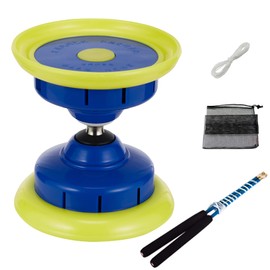 Erencook Chinese Yoyo Diabolo with Whistle Sound ,Triple Bearings Diabolo Chinese Yo-yos Juggling Toys Colorful Diabolo with Diablo Sticks, Diabolo String&Net Bag (Blue)