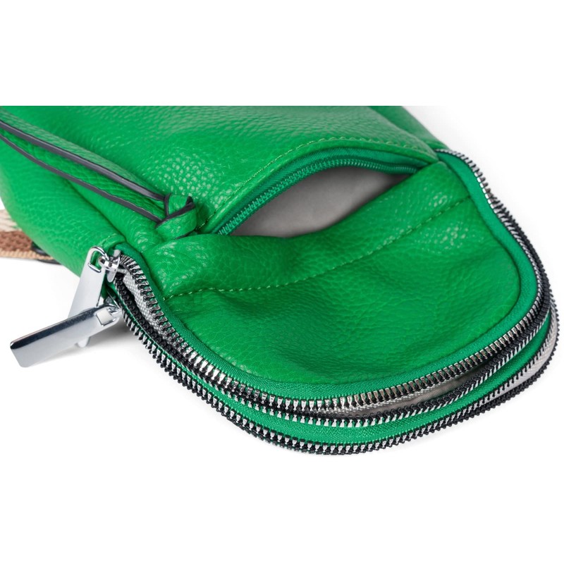 styleBREAKER Women's One Shoulder Backpack, Patterned Shoulder Strap, Plain Crossbody