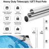 DoseNot Applay 12FT Telescoping Aluminum Pool Pole Heavy Duty Adjustable