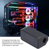 G1/4" Inline PC Water Cooling Flowmeter, Temperature/Flow/Speed OLED Display Digital