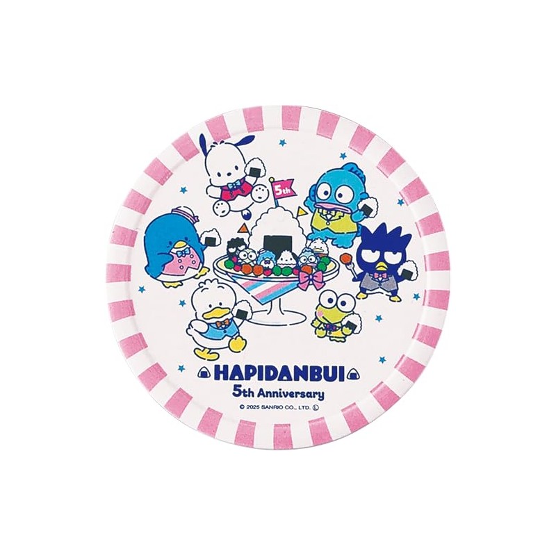 Sanrio Characters SAN177-346 Hapidanbui 5th Anniversary Water Absorption Coaster, Approx.