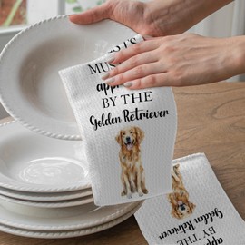 OTOUO Golden Retriever Kitchen Towels, Golden Retriever Lover Gifts Dish Tea Towels for Kitchen, Golden Retriever Decor Hand Towels for Bathroom, Dog Lover Mom Gifts for Women, 16x24 Inch