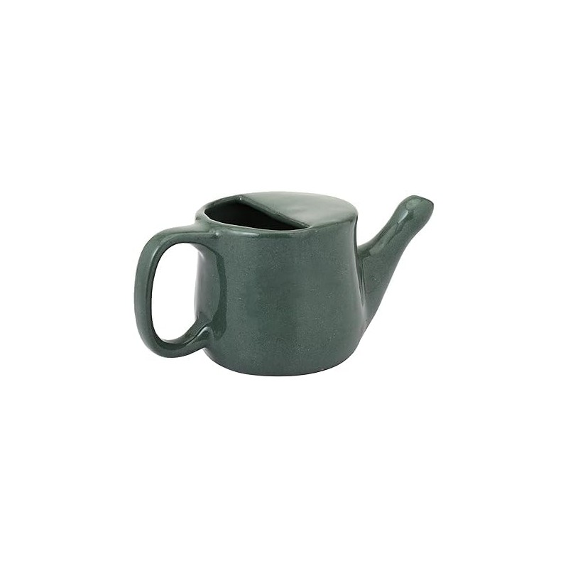 Ancient Impex Ceramic Neti Pot, Spill Proof with 5 Sachets