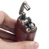Rosewood Wooden Case Antique Type Soft Flame Rocker Arm Petrol
