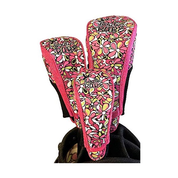 Birdie Babe Pink Flowered Golf Club Head Covers for Women - Set of 3