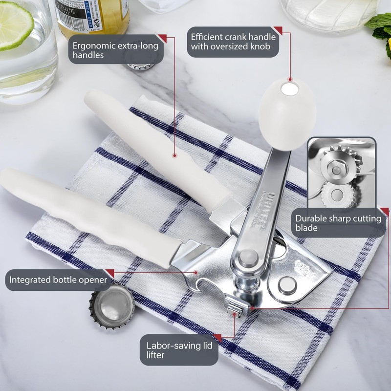 Commercial Can Opener, UHIYEE Hand Crank Can Opener Manual Heavy