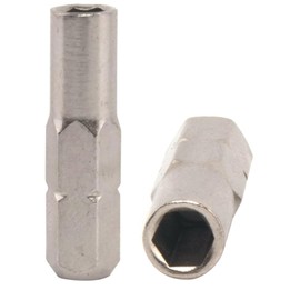 Wjelet 2 Pieces Hex Screwdriver Inserts, 6.35 to 4 mm Adapter Magnetic Sleeve, 1/4 Inch Nickel Plated Magnetic Bit Adapter, 1/4 Hex Converter for Micro Bits Shape 4 mm (Silver)