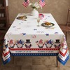 Esmorah 4th of July Tablecloth 60x84 Inch, Red White and