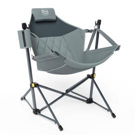 TIMBER RIDGE TIMBER RIDGE Hammock Camping Chair with Adjustable Backrest, Heavy Duty Folding Hammock Chair Supports 300lbs, Portable Hammock Chair for Camping, Travelling and Patio, Grey