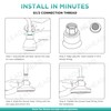 Rainfall Shower Head Fixed Showerhead 3.8-Inch Small Round Bathroom Rainhead